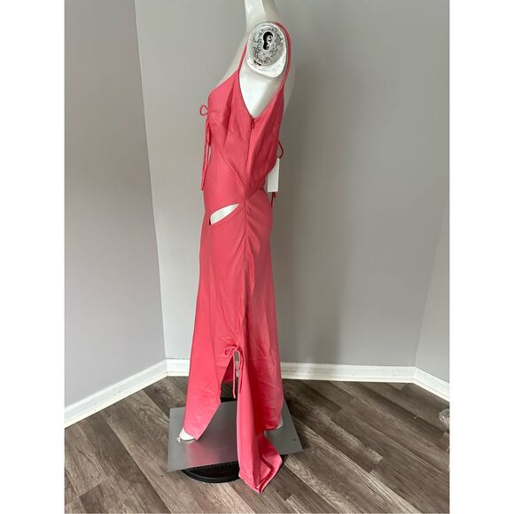 NWT Monse Satin Asymmetric Slash Slip Midi-Dress SIZE 6 $1490 - Picture 8 of 14